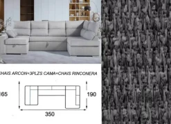 Sofá cama doble chaise longue CALIFORNIA