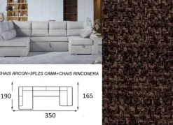 Sofá cama doble chaise longue CALIFORNIA