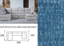 Sofá cama doble chaise longue CALIFORNIA