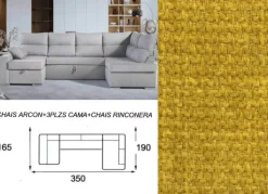 Sofá cama doble chaise longue CALIFORNIA