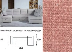 Sofá cama doble chaise longue CALIFORNIA