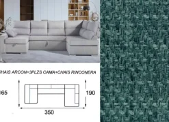 Sofá cama doble chaise longue CALIFORNIA