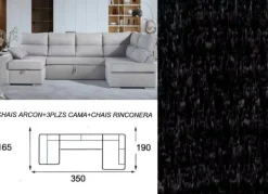 Sofá cama doble chaise longue CALIFORNIA