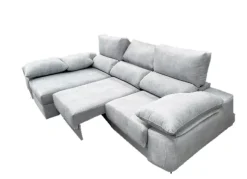 Sofá deslizante ruedas+chaisselongue arcón LUCA