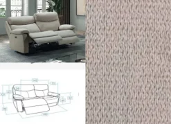 Sofá relax manual o con 2 motores eléctricos SIESTA