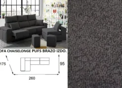 Sofa con chaisselonge partida LEEDS