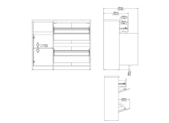Zapatero 3 puertas y 1 cajón ALICIA